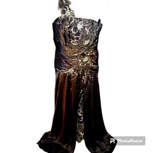Tony Bell's black sequin evening dress. Size 18
